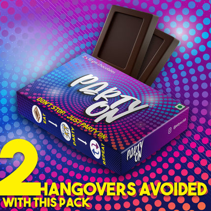 PartyOn - The World's First Anti-Hangover Chocolate (Pack of 2's)