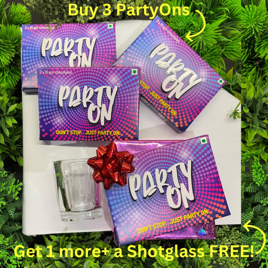 Hangover fix New Year Bundle!! BUY 3 PARTYONS, Get 1 MORE + a SHOTGLASS FREE!